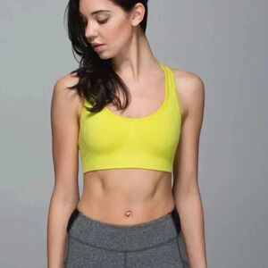 Lululemon Ebb  & Flow Bra Heathered Split Pea 4